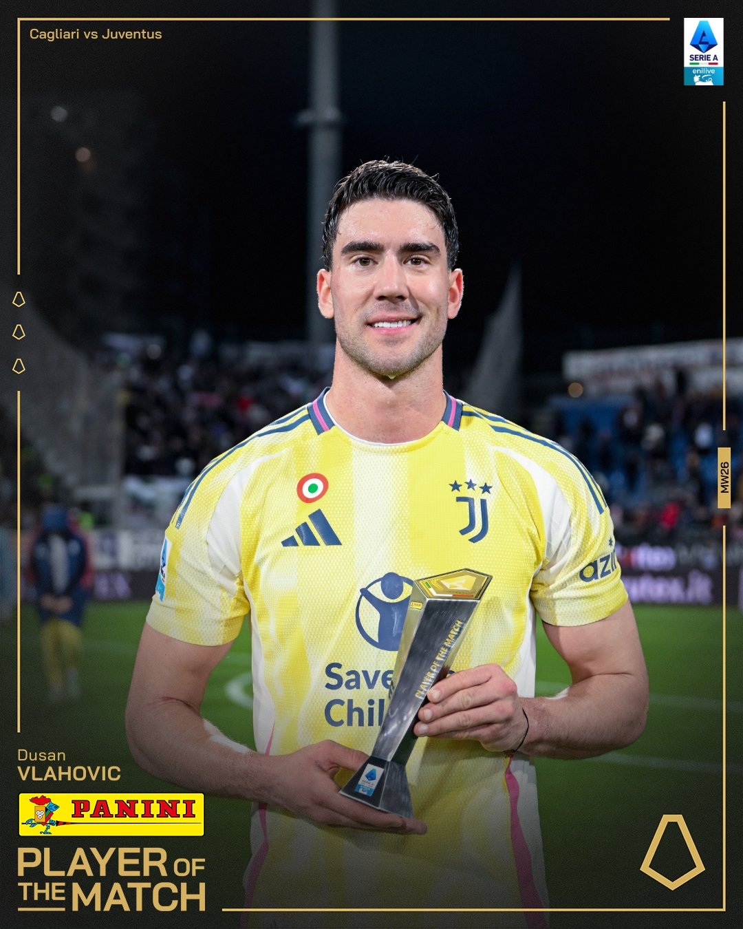 打進(jìn)致勝進(jìn)球！弗拉霍維奇當(dāng)選尤文1-0卡利亞里全場(chǎng)最佳球員
